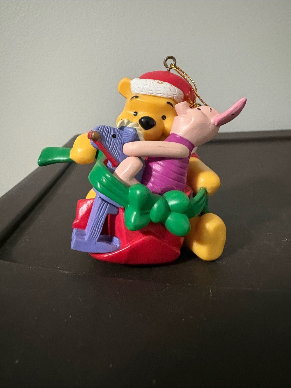 Disney Winnie the Pooh & Piglet Holiday Ornament Vintage Yellow/Pink